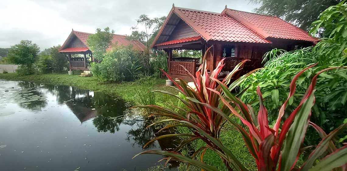 Bungalows at the red lotus lake