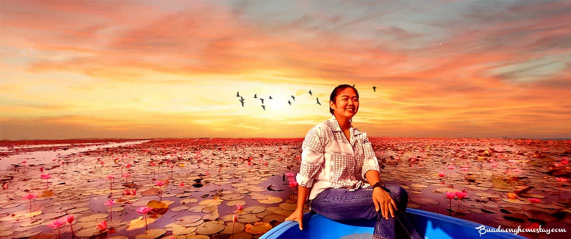 sunrise cruise on the amazing Red Lotus Lake