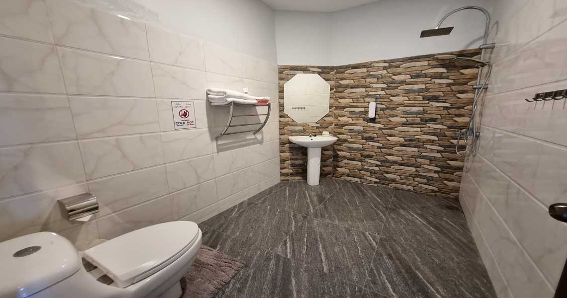 the bathroom of your accommodation